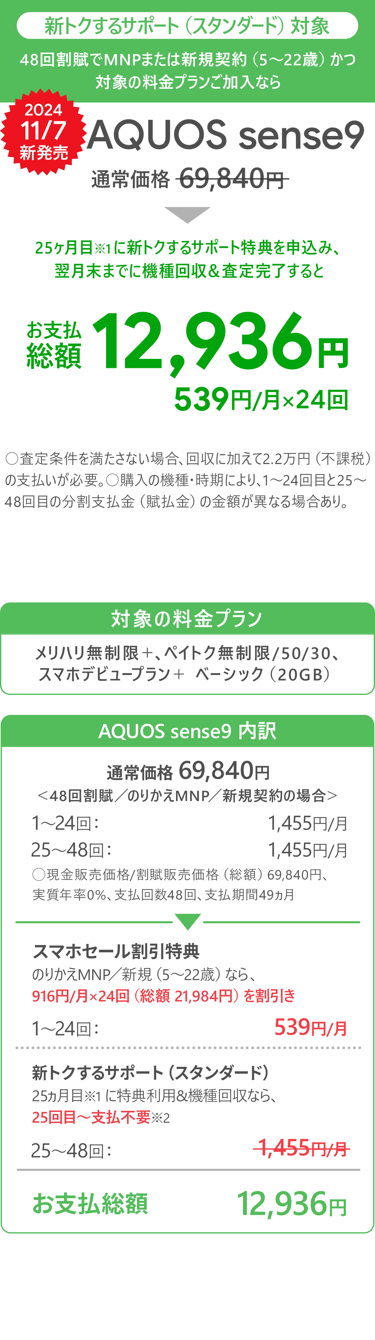 ソフトバンク「AQUOS sense9」が割引き！スマホセール