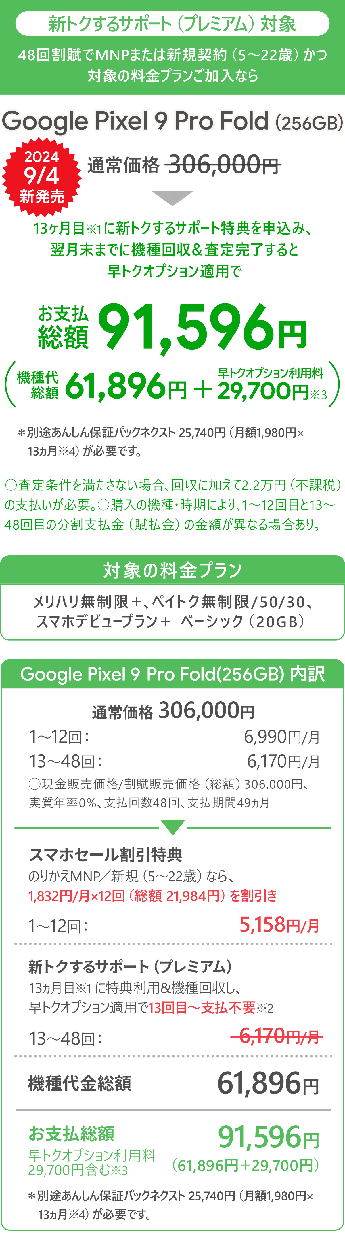 ソフトバンク「Google Pixel 9 Pro Fold」が割引き！スマホセール