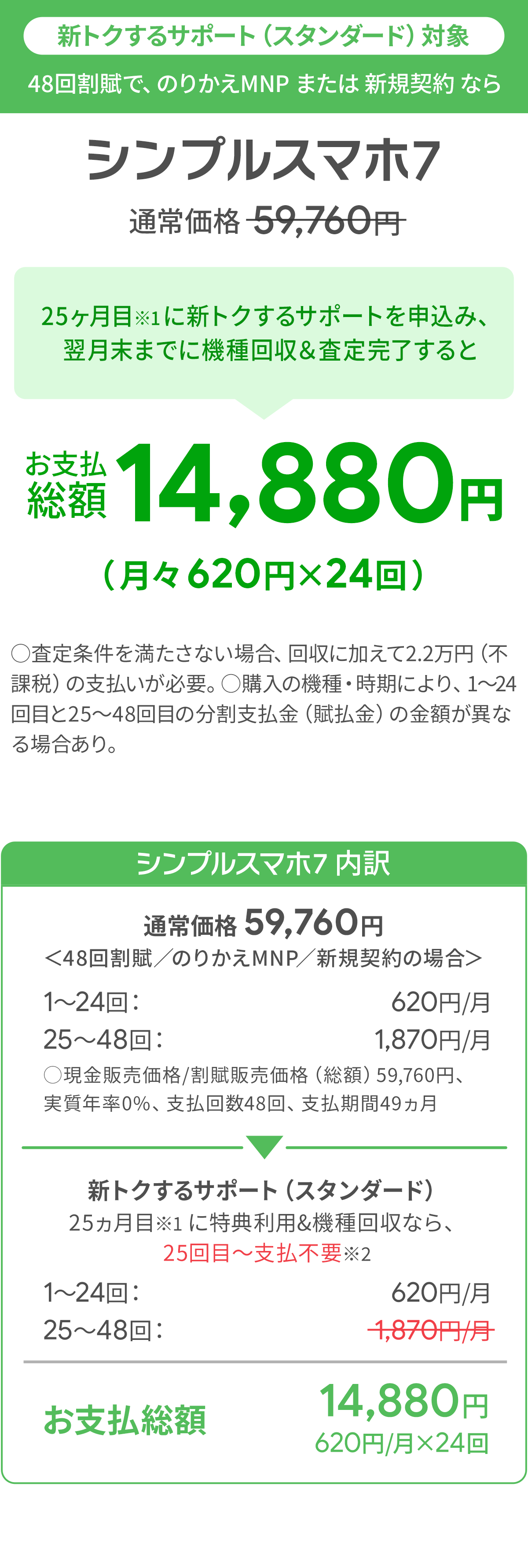 ソフトバンク「シンプルスマホ7」が割引き！スマホセール