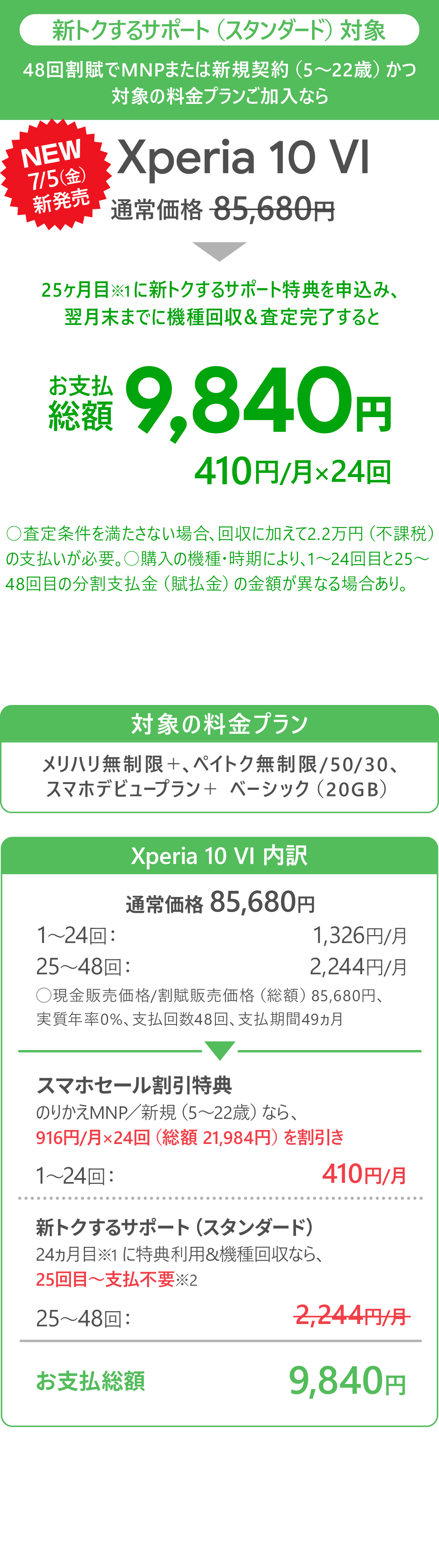 ソフトバンク「Xperia 10 VI」が割引き！スマホセール
