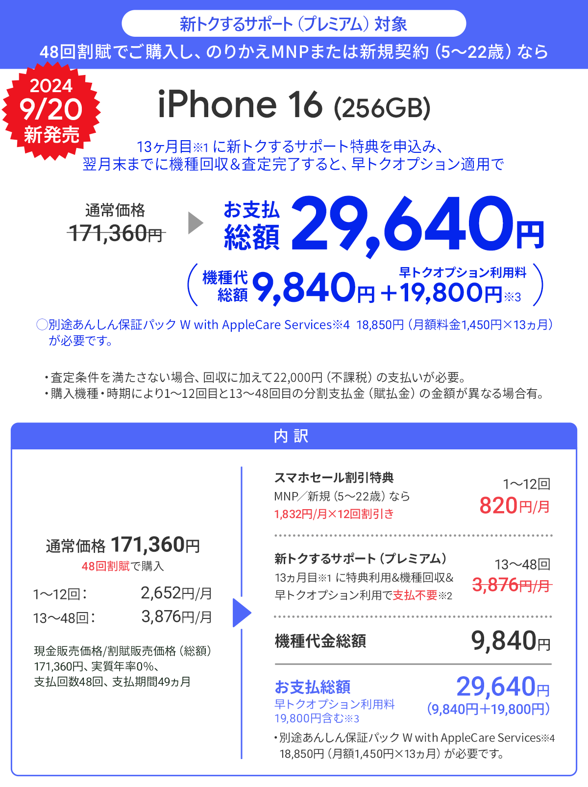 ソフトバンク「iPhone 16 256GB」が割引き！スマホセール