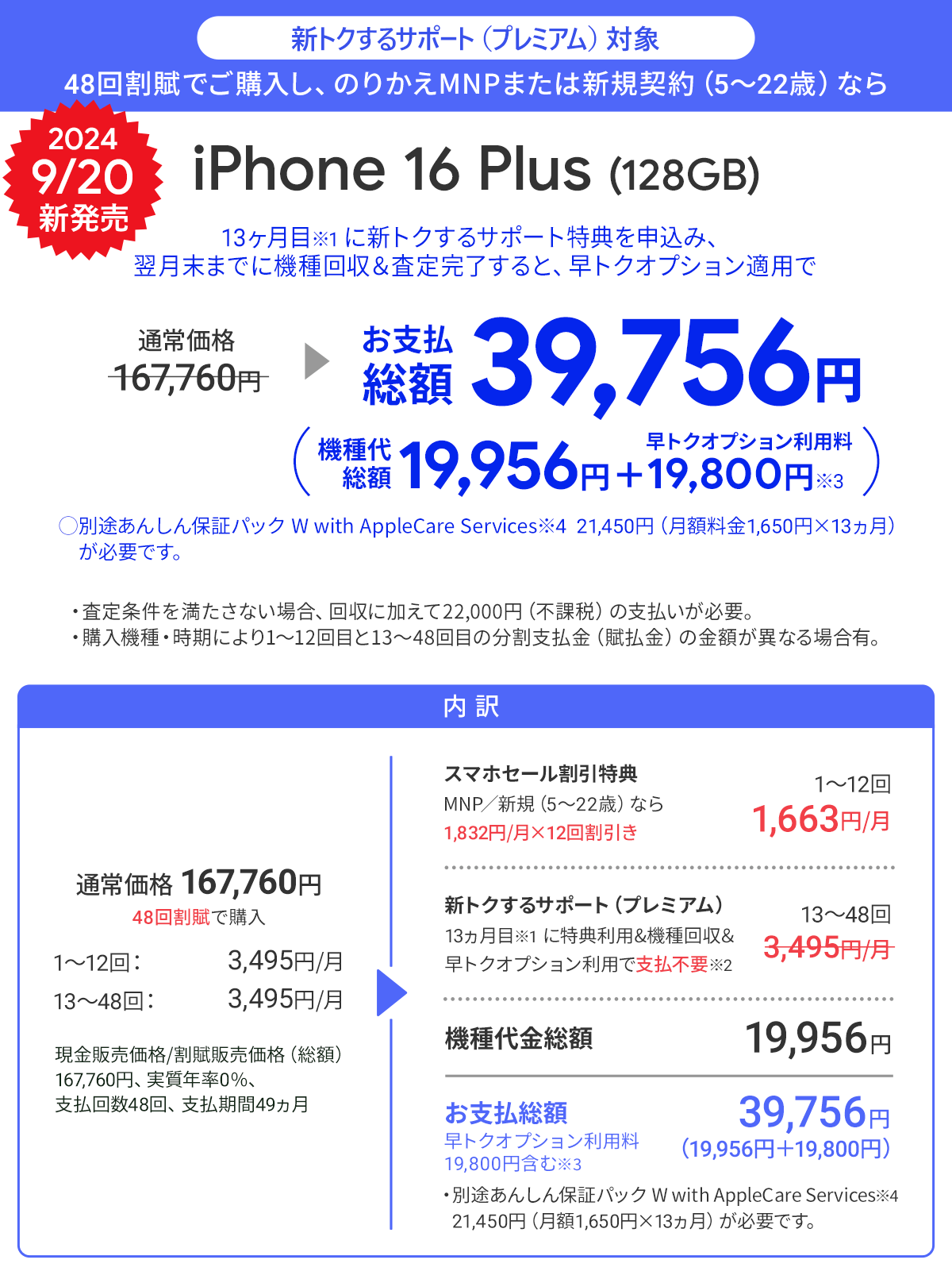 ソフトバンク「iPhone 16 Plus 128GB」が割引き！スマホセール