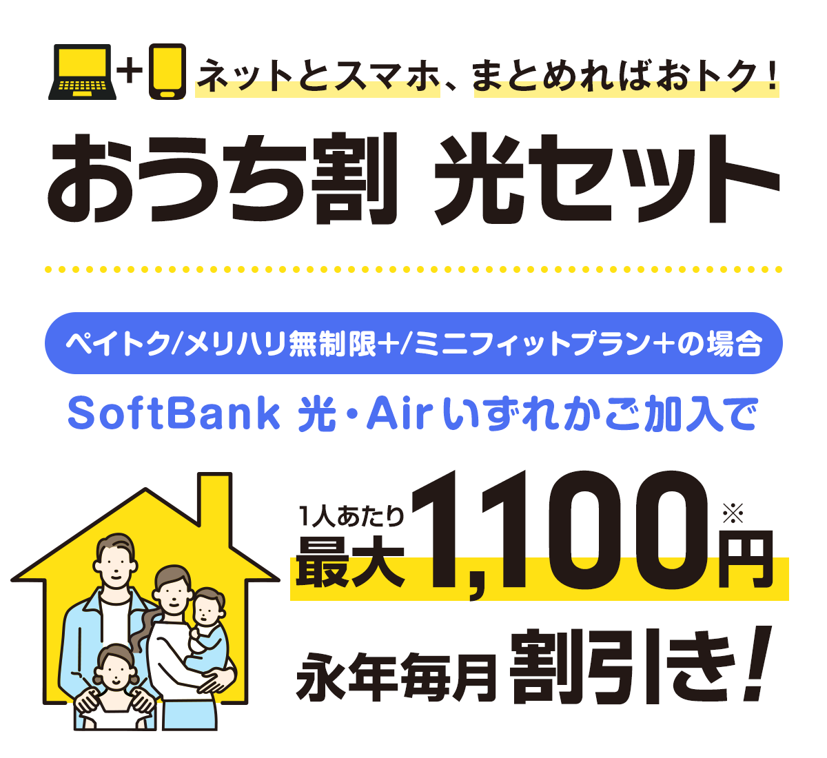 ソフトバンク公式キャンペーン「おうち割 光セット」